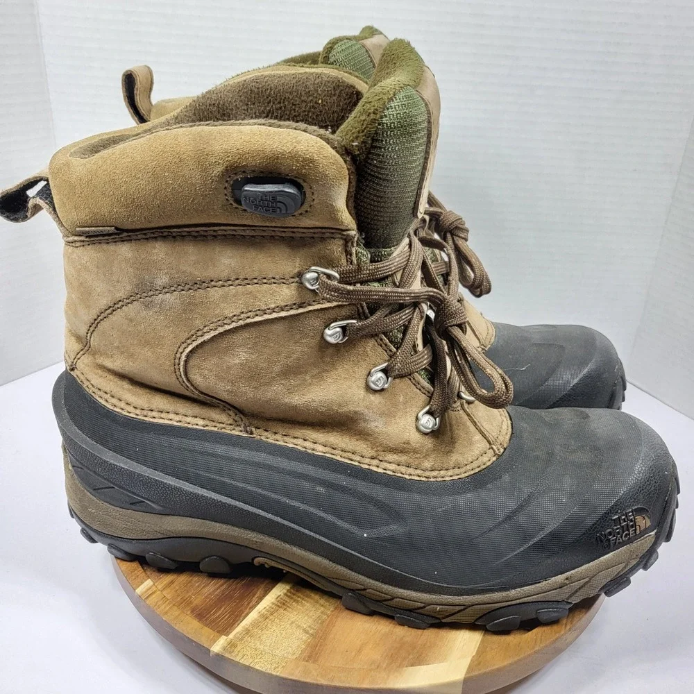 The North Face Chilkat II Men Winter Boots Sz 12 Waterproof 200g Insulated Brown